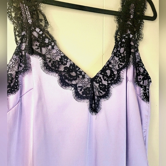 Akaiv NWT Large Night Cap Satin Camisole Purple - Picture 3 of 7